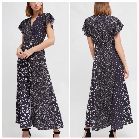 French Connection Dresses & Skirts - French Connection Aliyah Floral Maxi Dres Blue